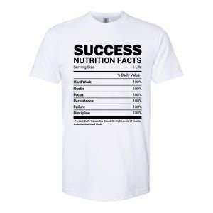 Success Nutrition Facts Funny Entrepreneur Motivation Gift Softstyle CVC T-Shirt