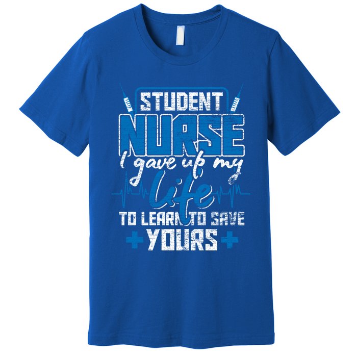 Student Nurse Funny Gift Stethoscope Medicine Gift Premium T-Shirt