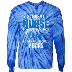 Student Nurse Funny Gift Stethoscope Medicine Gift Tie-Dye Long Sleeve Shirt