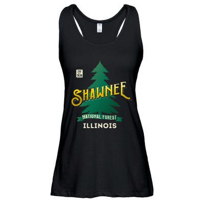 Shawnee National Forest Retro Logo Illinois Ladies Essential Flowy Tank