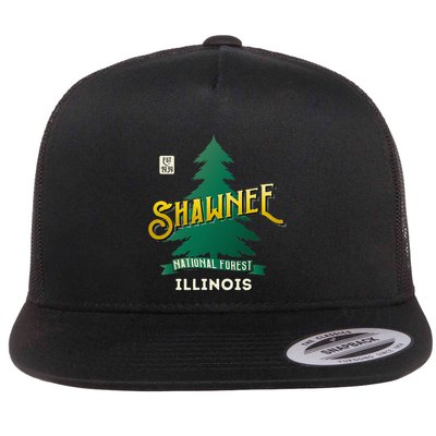 Shawnee National Forest Retro Logo Illinois Flat Bill Trucker Hat
