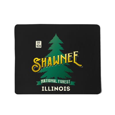 Shawnee National Forest Retro Logo Illinois Mousepad