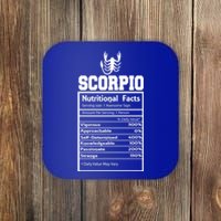 Scorpio Nutritional Facts Horoscope Zodiac Astrology Sign Gift Coaster