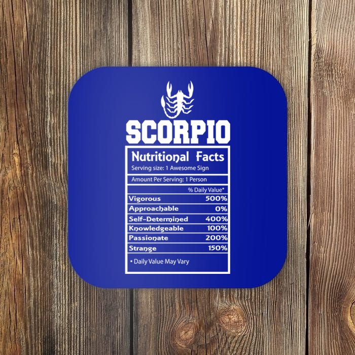 Scorpio Nutritional Facts Horoscope Zodiac Astrology Sign Gift Coaster