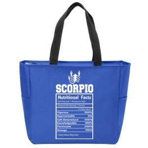 Scorpio Nutritional Facts Horoscope Zodiac Astrology Sign Gift Zip Tote Bag