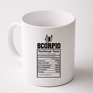 Scorpio Nutritional Facts Horoscope Zodiac Astrology Sign Gift Coffee Mug