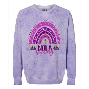 Support Never Forget Nola Orleans Strong Colorblast Crewneck Sweatshirt