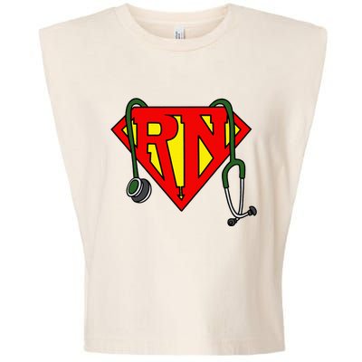 Super Nurse Funny Superhero Nurse Garment-Dyed Women's Muscle Tee