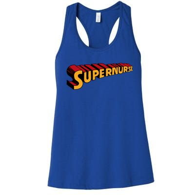 Super Nurse Funny Superhero Nurse Gift Women's Racerback Tank