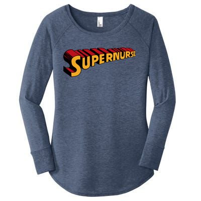 Super Nurse Funny Superhero Nurse Gift Women's Perfect Tri Tunic Long Sleeve Shirt