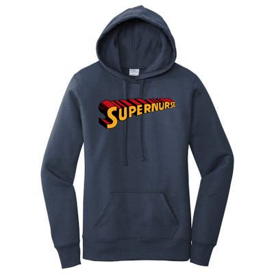 Super Nurse Funny Superhero Nurse Gift Women's Pullover Hoodie