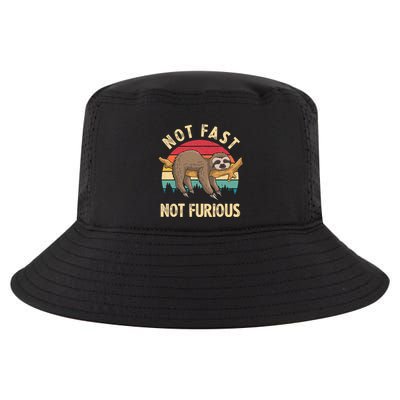 Sloth Not Fast Not Furious Sloth Quote Cute Sloth Gift Cool Comfort Performance Bucket Hat