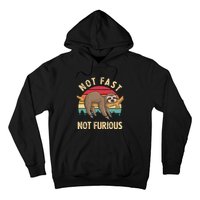 Sloth Not Fast Not Furious Sloth Quote Cute Sloth Gift Hoodie