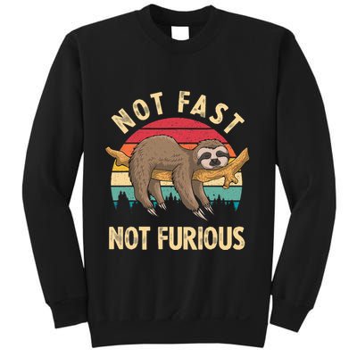 Sloth Not Fast Not Furious Sloth Quote Cute Sloth Gift Sweatshirt