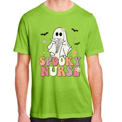 Spooky Nurse Ghost Halloween Groovy Retro Boo Boo Crew Nurse Funny Gift Adult ChromaSoft Performance T-Shirt