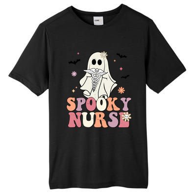 Spooky Nurse Ghost Halloween Groovy Retro Boo Boo Crew Nurse Funny Gift Tall Fusion ChromaSoft Performance T-Shirt