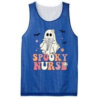 Spooky Nurse Ghost Halloween Groovy Retro Boo Boo Crew Nurse Funny Gift Mesh Reversible Basketball Jersey Tank