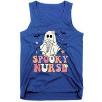 Spooky Nurse Ghost Halloween Groovy Retro Boo Boo Crew Nurse Funny Gift Tank Top