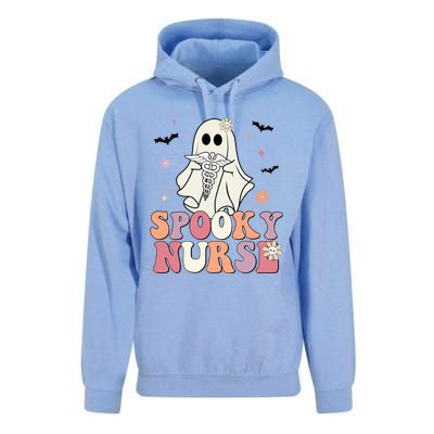 Spooky Nurse Ghost Halloween Groovy Retro Boo Boo Crew Nurse Funny Gift Unisex Surf Hoodie