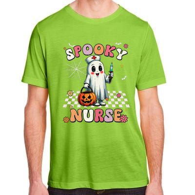 Spooky Nurse Ghost Halloween Cute Groovy Nursing Halloween Gift Adult ChromaSoft Performance T-Shirt