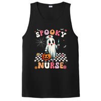 Spooky Nurse Ghost Halloween Cute Groovy Nursing Halloween Gift PosiCharge Competitor Tank