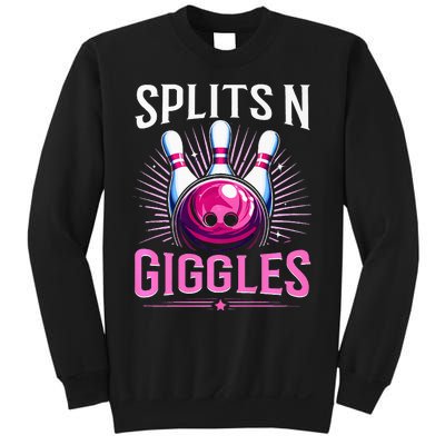 Splits N Giggles Funny Bowling Team Bowler Sports Player Sweatshirt