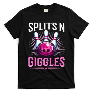 Splits N Giggles Funny Bowling Team Bowler Sports Player T-Shirt