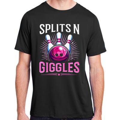 Splits N Giggles Funny Bowling Team Bowler Sports Player Adult ChromaSoft Performance T-Shirt