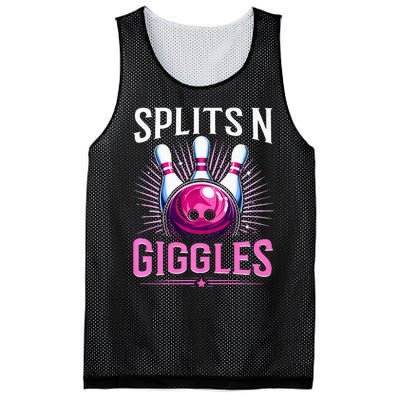 Splits N Giggles Funny Bowling Team Bowler Sports Player Mesh Reversible Basketball Jersey Tank