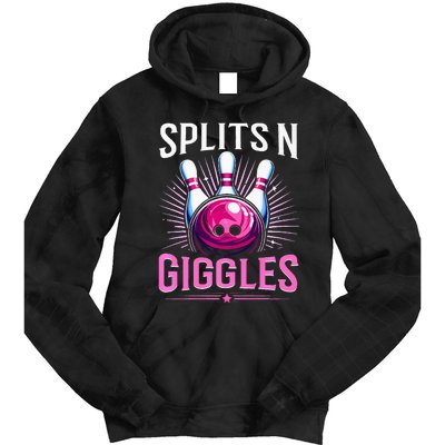 Splits N Giggles Funny Bowling Team Bowler Sports Player Tie Dye Hoodie