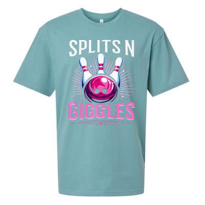 Splits N Giggles Funny Bowling Team Bowler Sports Player Sueded Cloud Jersey T-Shirt