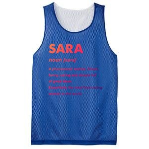 Sara Name Gift Mesh Reversible Basketball Jersey Tank