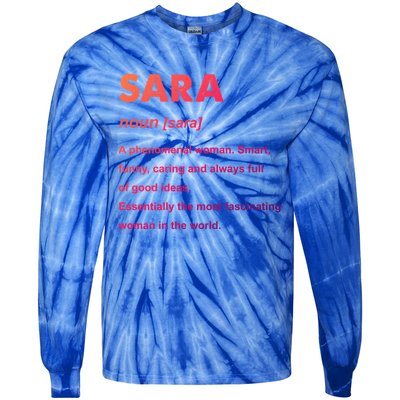 Sara Name Gift Tie-Dye Long Sleeve Shirt