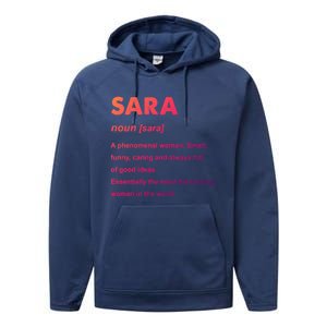 Sara Name Gift Performance Fleece Hoodie