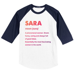 Sara Name Gift Baseball Sleeve Shirt