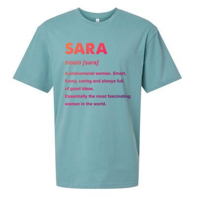 Sara Name Gift Sueded Cloud Jersey T-Shirt