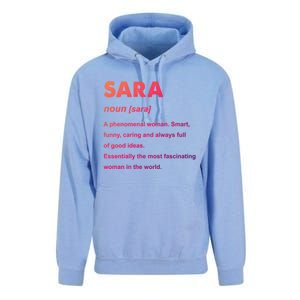 Sara Name Gift Unisex Surf Hoodie