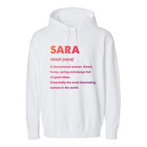 Sara Name Gift Garment-Dyed Fleece Hoodie