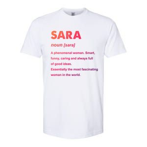 Sara Name Gift Softstyle CVC T-Shirt