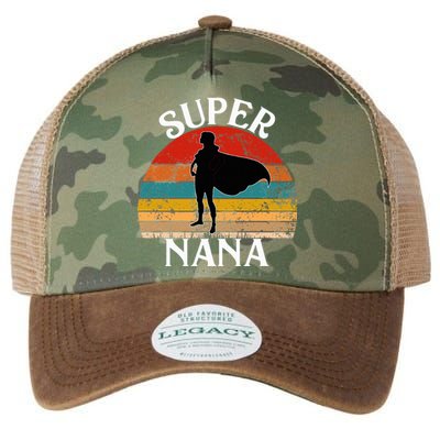 Super Nana Grandma Funny Vintage Woman Hero Legacy Tie Dye Trucker Hat