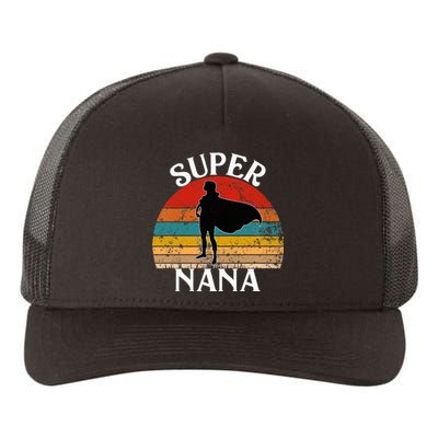 Super Nana Grandma Funny Vintage Woman Hero Yupoong Adult 5-Panel Trucker Hat