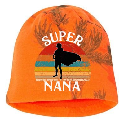 Super Nana Grandma Funny Vintage Woman Hero Kati - Camo Knit Beanie