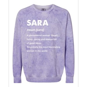 Sara Name Gift Colorblast Crewneck Sweatshirt