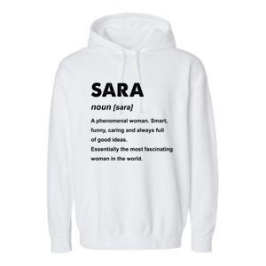 Sara Name Gift Garment-Dyed Fleece Hoodie