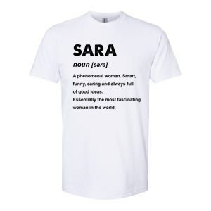 Sara Name Gift Softstyle CVC T-Shirt