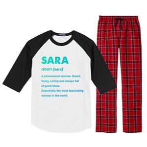 Sara Name Gift Raglan Sleeve Pajama Set