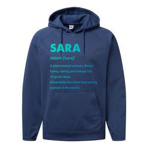 Sara Name Gift Performance Fleece Hoodie