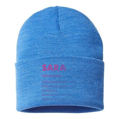 Sara Name Gift Sustainable Knit Beanie