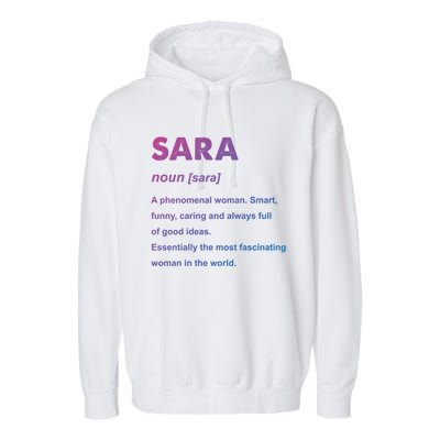 Sara Name Gift Garment-Dyed Fleece Hoodie