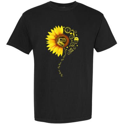 Sunflower National Guard Mom National Guard Graduation Mom Garment-Dyed Heavyweight T-Shirt